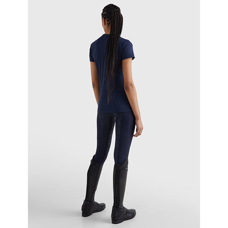 Tommy Hilfiger Women's Crest Rhinestone Performance T-Shirt - Desert Sky-3